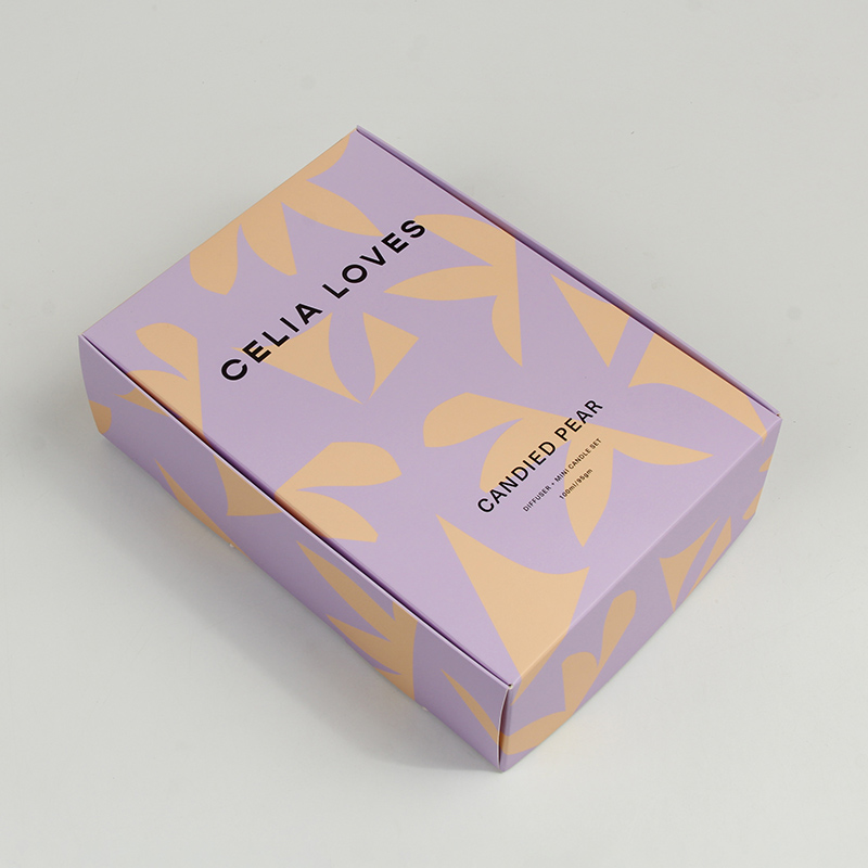 Boîte-cadeau de bougie parfumée personnalisée en papier de luxe recyclé 