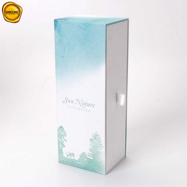 Le pot de bougie de cadeau d'emballage de luxe enferme dans une boîte la boîte de bougie de papier rigide de logo de conception de fantaisie faite sur commande